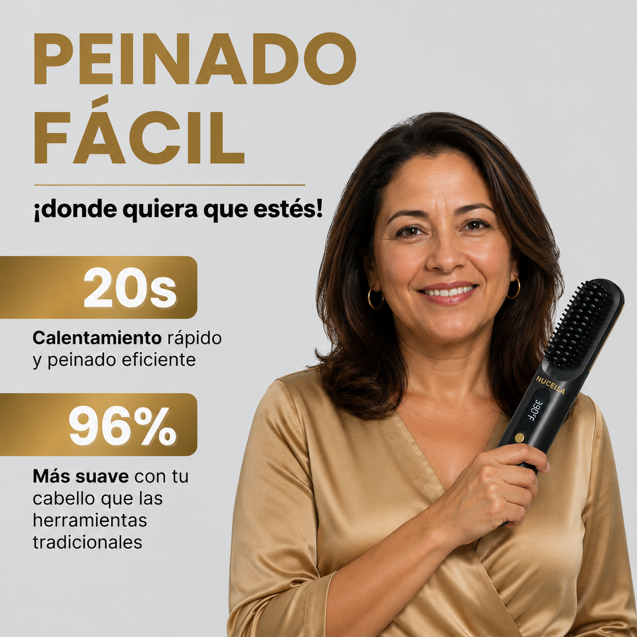 El PRIMER cepillo alisador inteligente para cabello corto